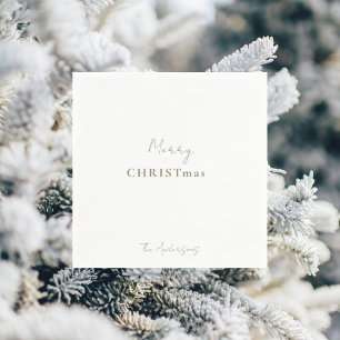 Serviette En Papier Joyeux Noël Cocktail Personnalisé II