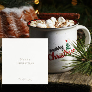 Serviette En Papier Joyeux Noël Cocktail Personnalisé III