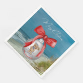 Serviette En Papier Joyeux Noël côtier Hilton Head Island Beach (Coin)