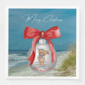 Serviette En Papier Joyeux Noël côtier Hilton Head Island Beach (Devant)
