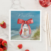 Serviette En Papier Joyeux Noël côtier Hilton Head Island Beach (En situation)