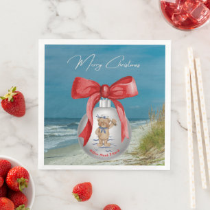 Serviette En Papier Joyeux Noël côtier Hilton Head Island Beach