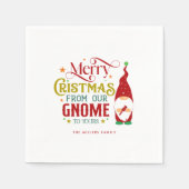 Serviette En Papier Joyeux Noël De Notre Gnome À Votre (Devant)