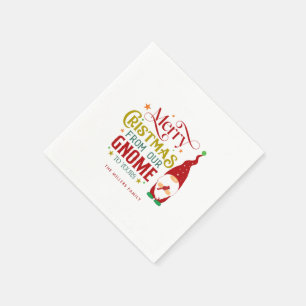 Serviette En Papier Joyeux Noël De Notre Gnome À Votre