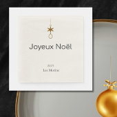 Serviette En Papier Joyeux Noel - delicate pine branches