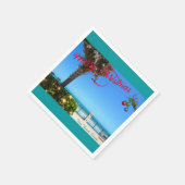 Serviette En Papier Joyeux Noël depuis le bord de l'océan à Vero Beach (Coin)