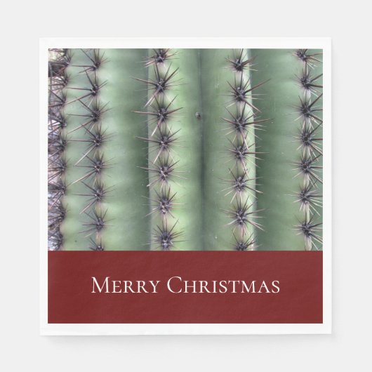 Serviette En Papier Joyeux Noël Désert Cactus Sud-Ouest (Devant)