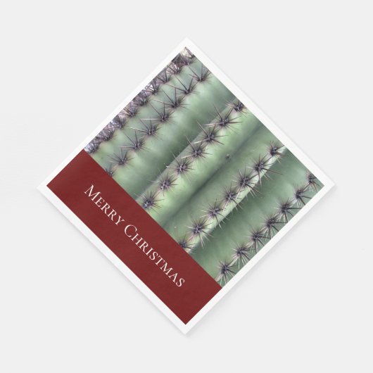 Serviette En Papier Joyeux Noël Désert Cactus Sud-Ouest (Coin)