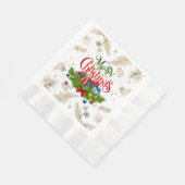 Serviette En Papier Joyeux Noël, design de vacances, (Coin)