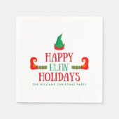Serviette En Papier Joyeux Noël Elfin (Devant)