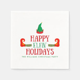Serviette En Papier Joyeux Noël Elfin