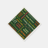 Serviette En Papier Joyeux Noël en différentes langues (Coin)