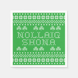 Serviette En Papier Joyeux Noël en gaélique irlandais