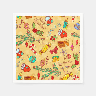 Serviette En Papier Joyeux Noël Et Bonne Année