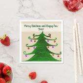 Serviette En Papier Joyeux Noël et Joyeuses serviettes du Nouvel An (En situation)