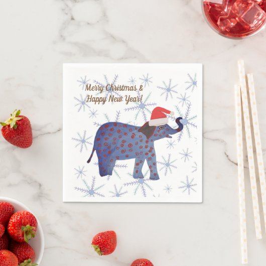 Serviette En Papier Joyeux Noël et Joyeuses serviettes du Nouvel An (En situation)