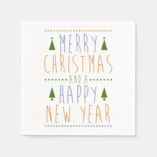 Serviette En Papier Joyeux Noël et une bonne année