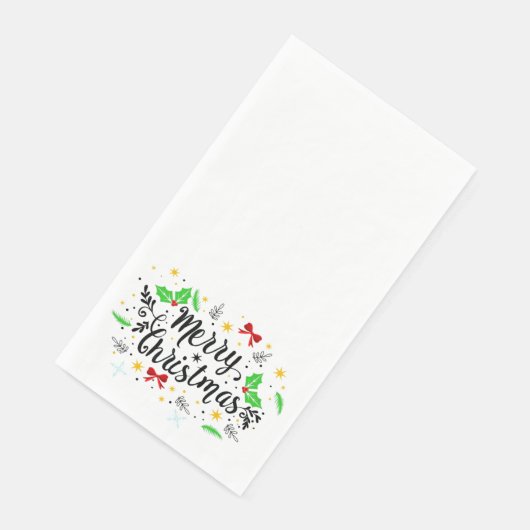 Serviette En Papier Joyeux Noël festif (Coin)