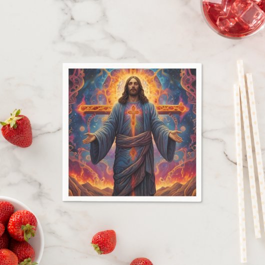 Serviette En Papier Joyeux Noël Festif (En situation)