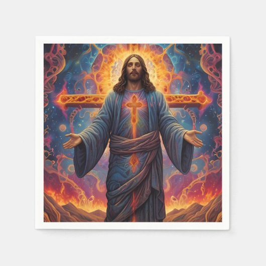 Serviette En Papier Joyeux Noël Festif (Devant)