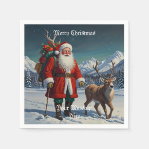 Serviette En Papier Joyeux Noël festif