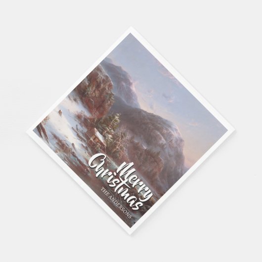 Serviette En Papier Joyeux Noël festif Gignoux d'hiver (Coin)