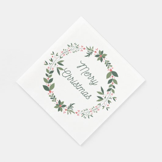 Serviette En Papier Joyeux Noël Fête Papier (Coin)