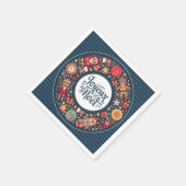 Serviette En Papier Joyeux Noel figurines traditionnelles chic de Noël (Coin)