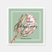 Serviette En Papier Joyeux Noël Fleur tropicale (Devant)