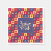 Serviette En Papier Joyeux Noel français Joyeux Noël festif chic (Devant)