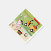 Serviette En Papier Joyeux Noël Fun Golf Beach Flamant rose (Coin)