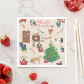 Serviette En Papier Joyeux Noël Fun Wildlife (En situation)