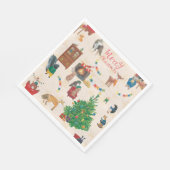 Serviette En Papier Joyeux Noël Fun Wildlife (Coin)