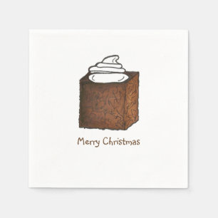 Serviette En Papier Joyeux Noël Gingerbread Gâteau à la crème