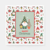 Serviette En Papier Joyeux Noël Gnome (Devant)