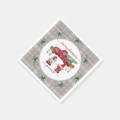 Serviette En Papier Joyeux Noël Gnome Red Truck Tree Farm (Coin)