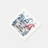 Serviette En Papier Joyeux Noël Gnomes (Coin)