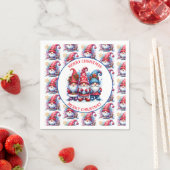 Serviette En Papier Joyeux Noël Gnomes (En situation)