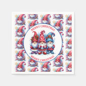 Serviette En Papier Joyeux Noël Gnomes (Devant)