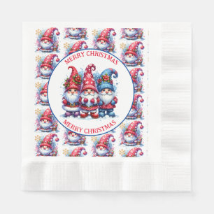 Serviette En Papier Joyeux Noël Gnomes
