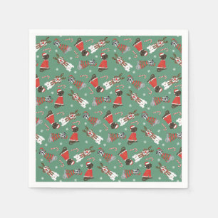 Serviette En Papier Joyeux Noël Grands Chiens Danois