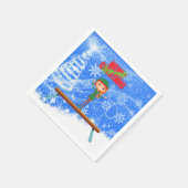 Serviette En Papier Joyeux Noël Gymnast Elf (Coin)