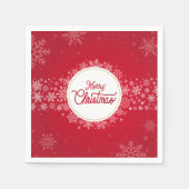 Serviette En Papier Joyeux Noël hiver Festivals rouges (Devant)