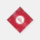 Serviette En Papier Joyeux Noël hiver Festivals rouges (Coin)