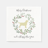 Serviette En Papier Joyeux Noël Joyeux Labrador Joyeux Labrador Retrie (Devant)