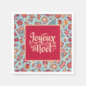 Serviette En Papier Joyeux Noel Joyeux Noël motif français (Devant)