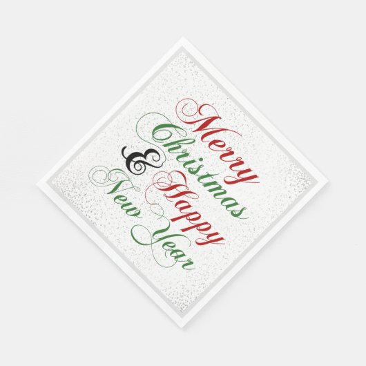 Serviette En Papier Joyeux Noël Joyeux Nouvel An Parties scintillant d (Coin)