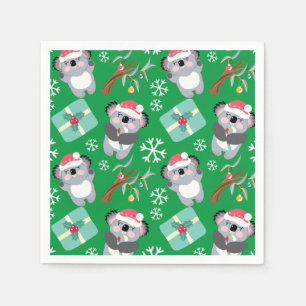 Serviette En Papier Joyeux Noël Koala Mignon