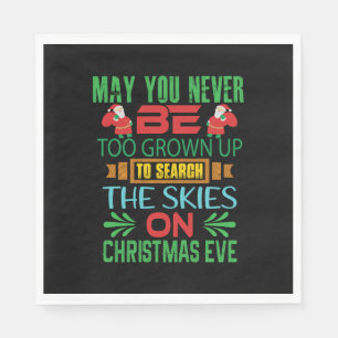 Serviette En Papier Joyeux Noël Le Ciel Le Soir De Noël