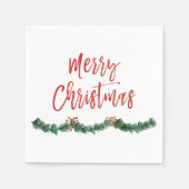 Serviette En Papier Joyeux Noël main Lettré Noël (Devant)